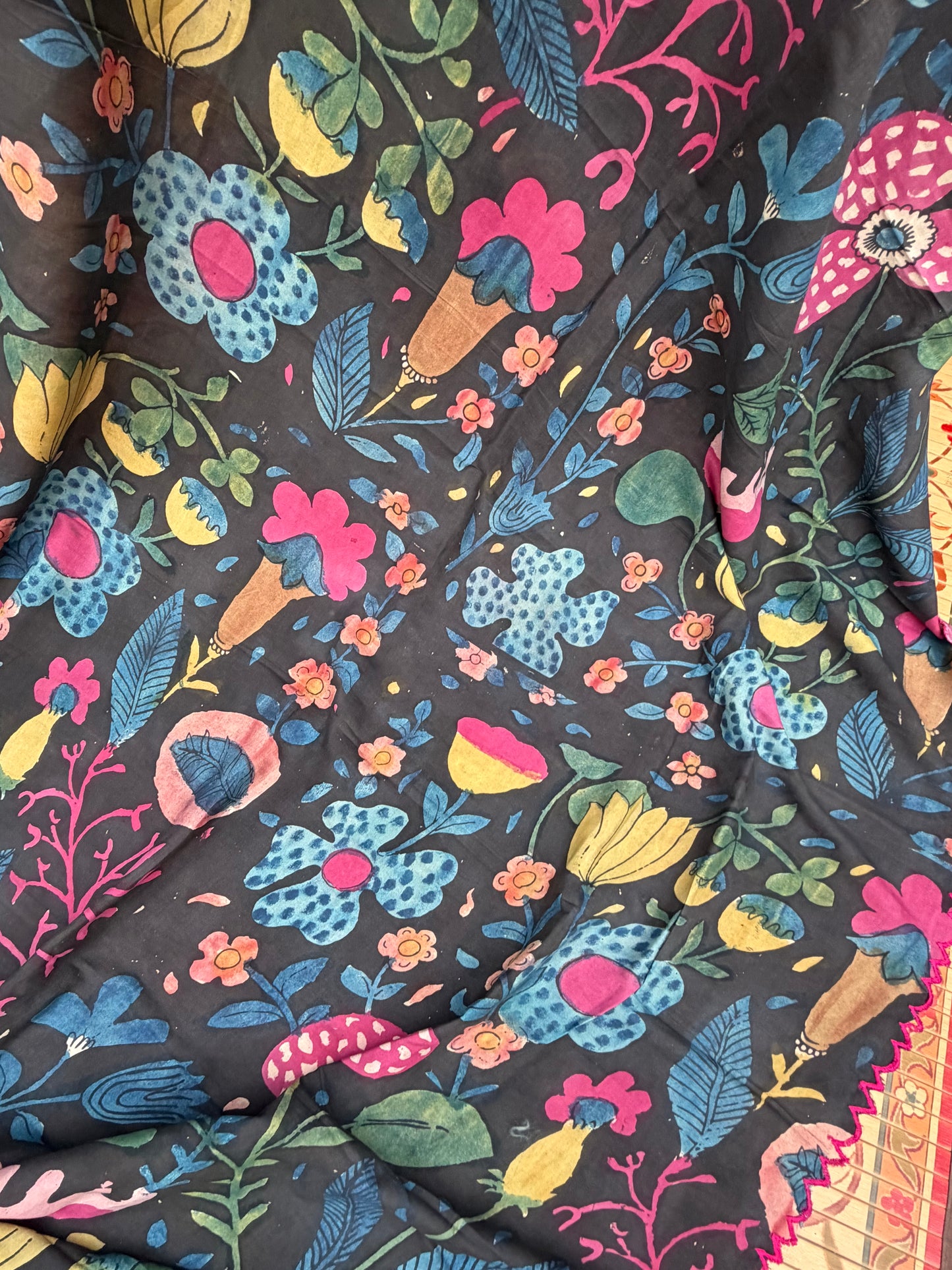 Silkcotton Penkalamkari Dupattas