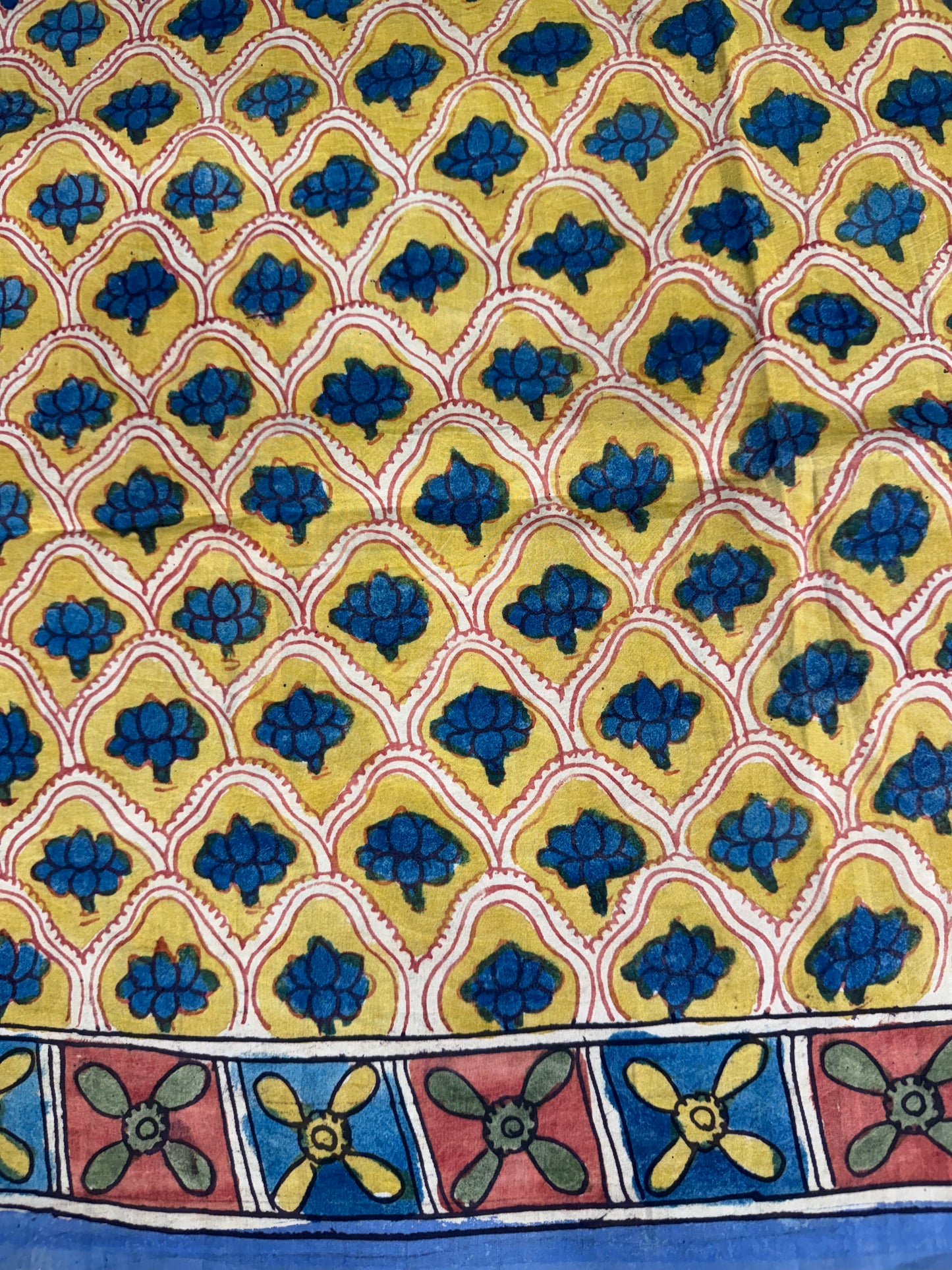 Penkalamkari silkcotton blouse material