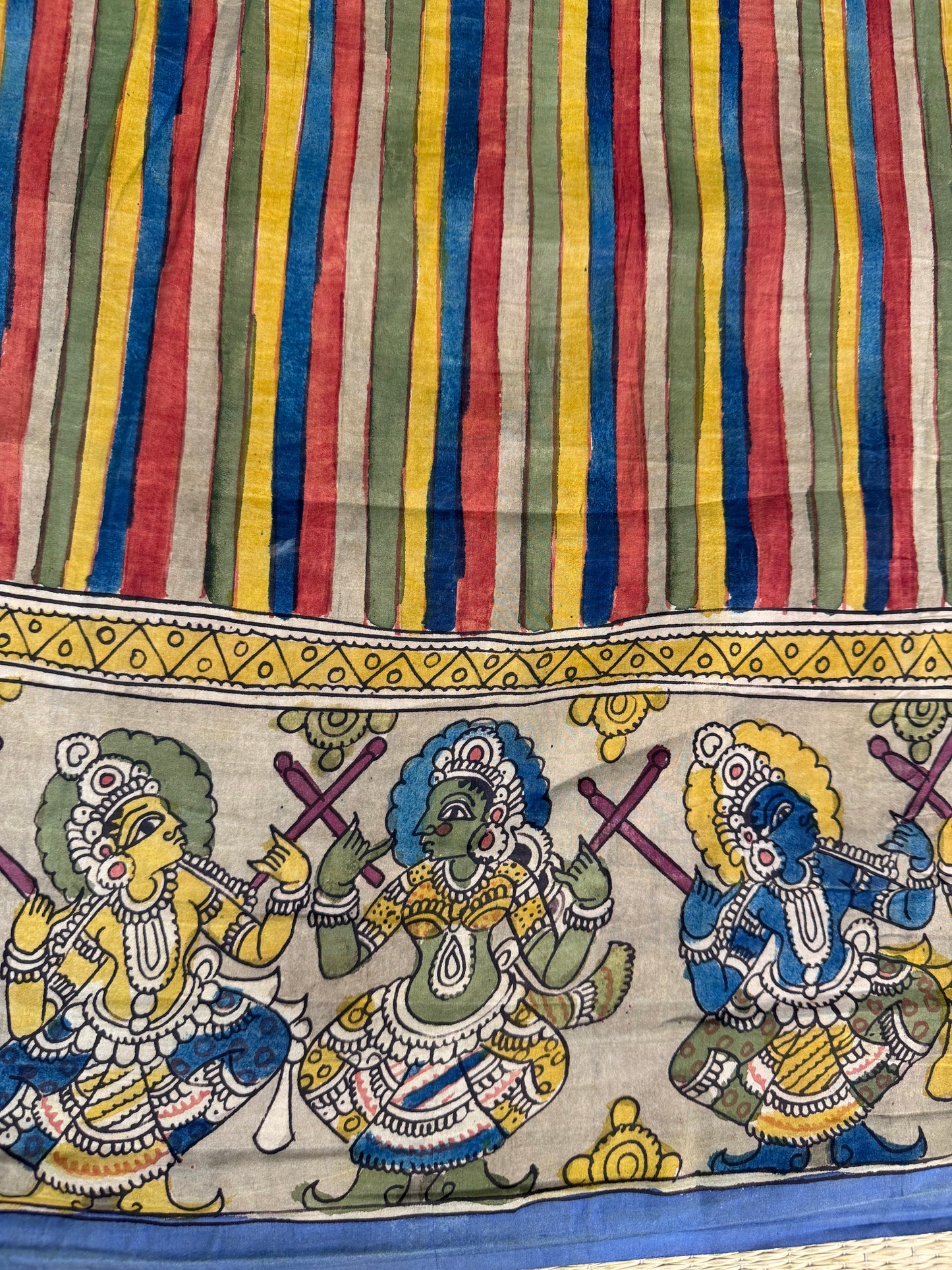 Penkalamkari silkcotton blouse material