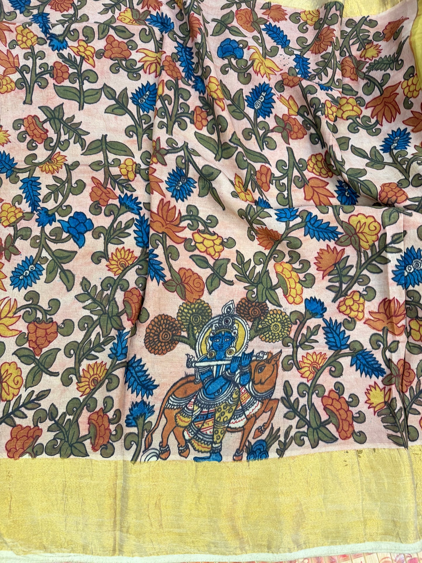 Silkcotton Penkalamkari Saree