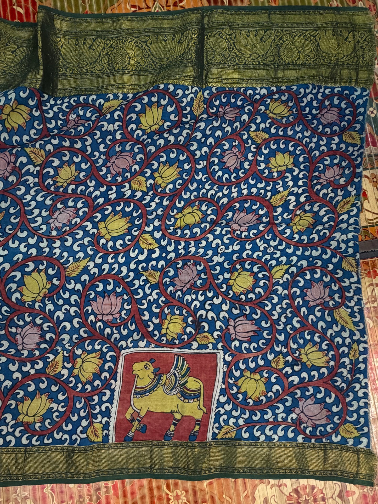 Silkcotton Penkalamkari Saree