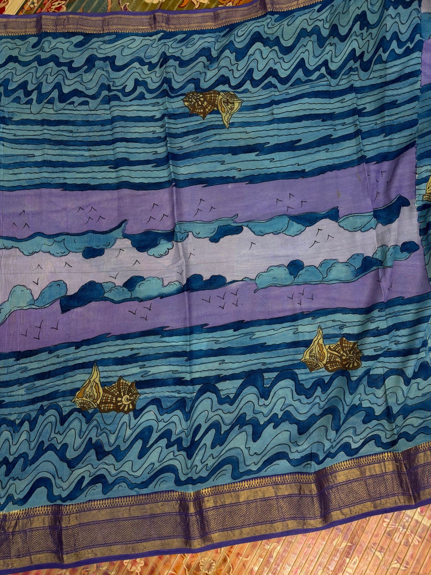 Silkcotton Penkalamkari Saree