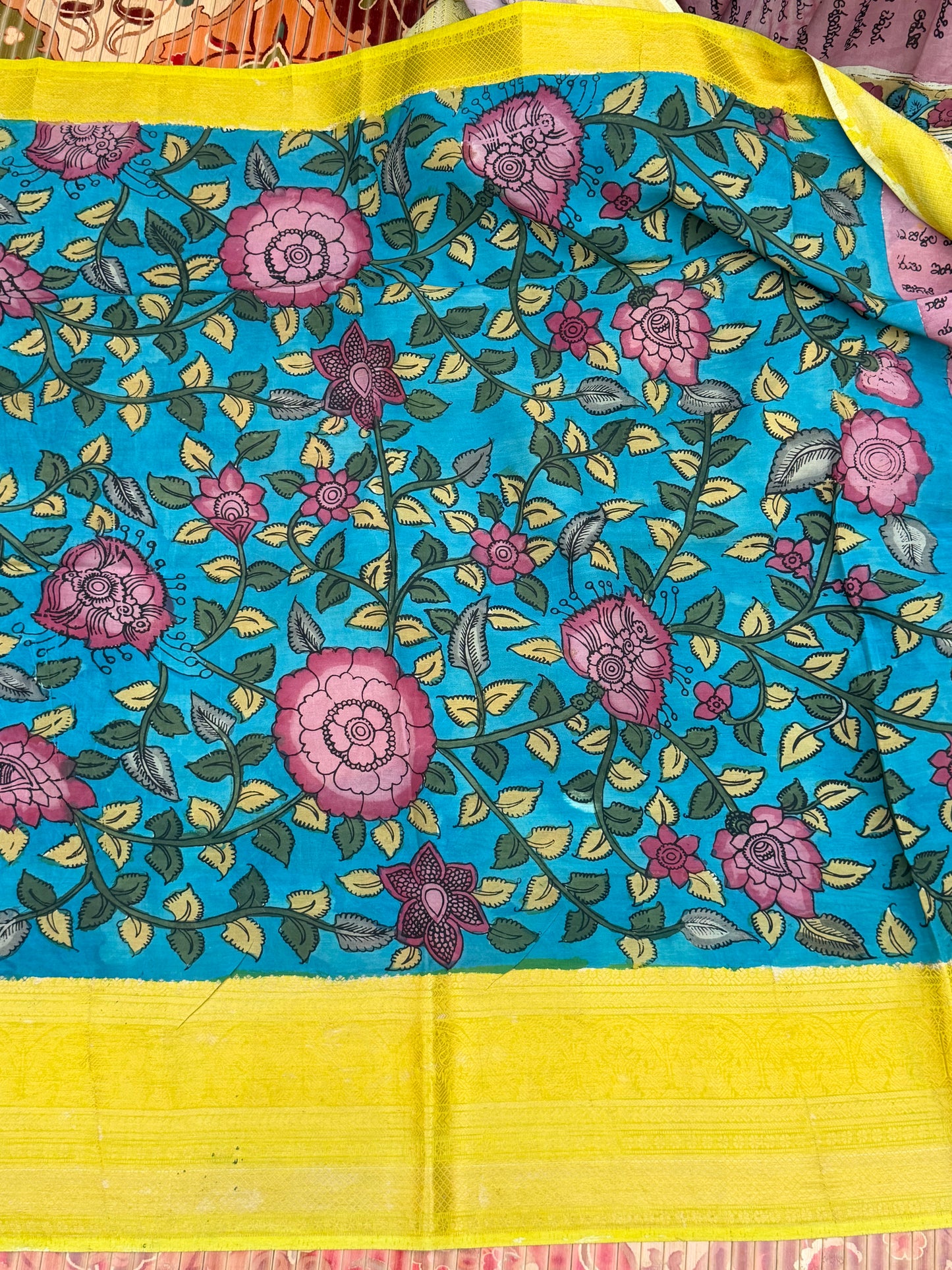 Silkcotton Penkalamkari Saree