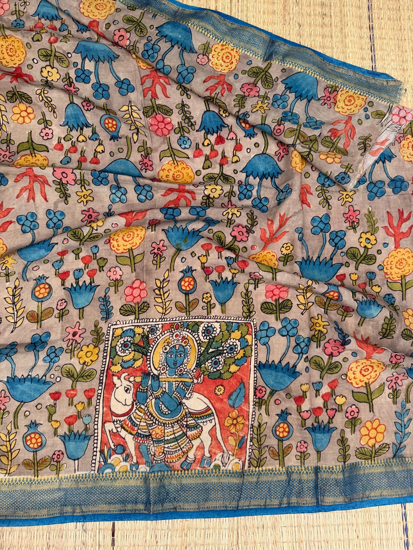 Penkalamkari Pure silkcotton blouse materials