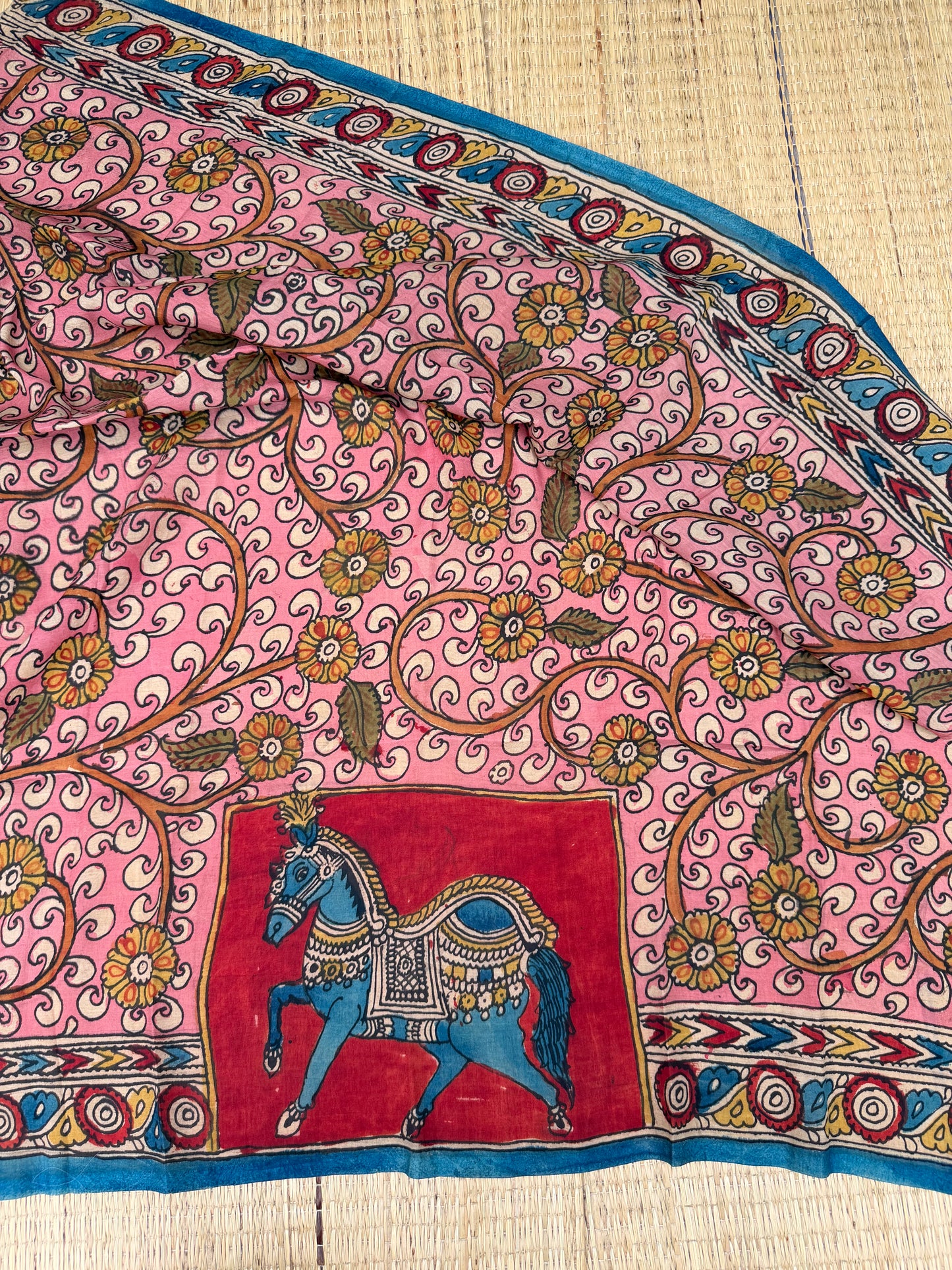 Penkalamkari Pure silkcotton blouse materials