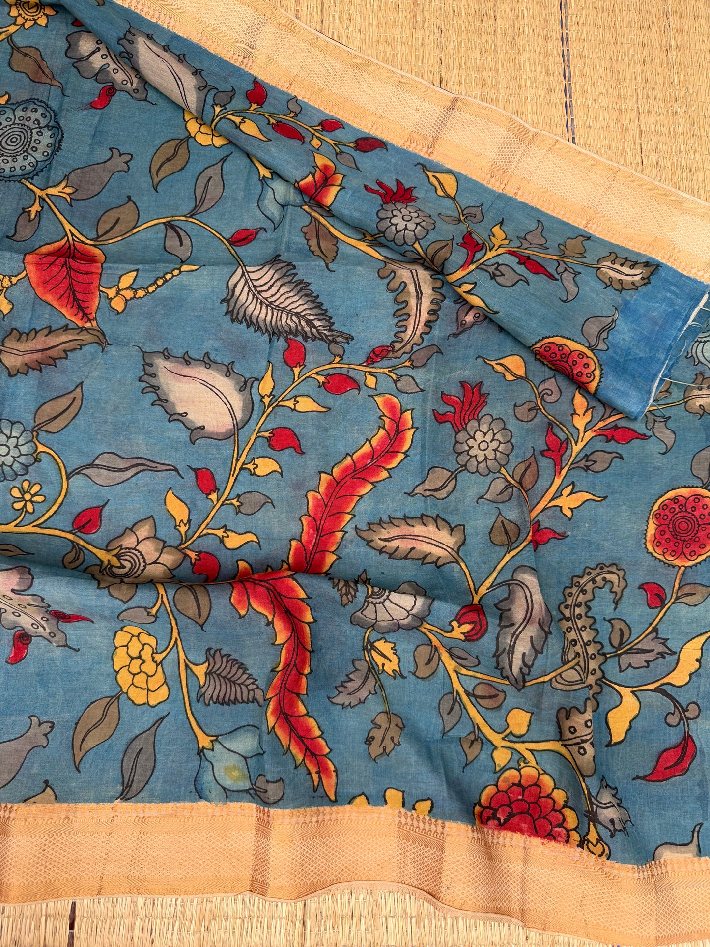 Penkalamkari Pure silkcotton blouse materials