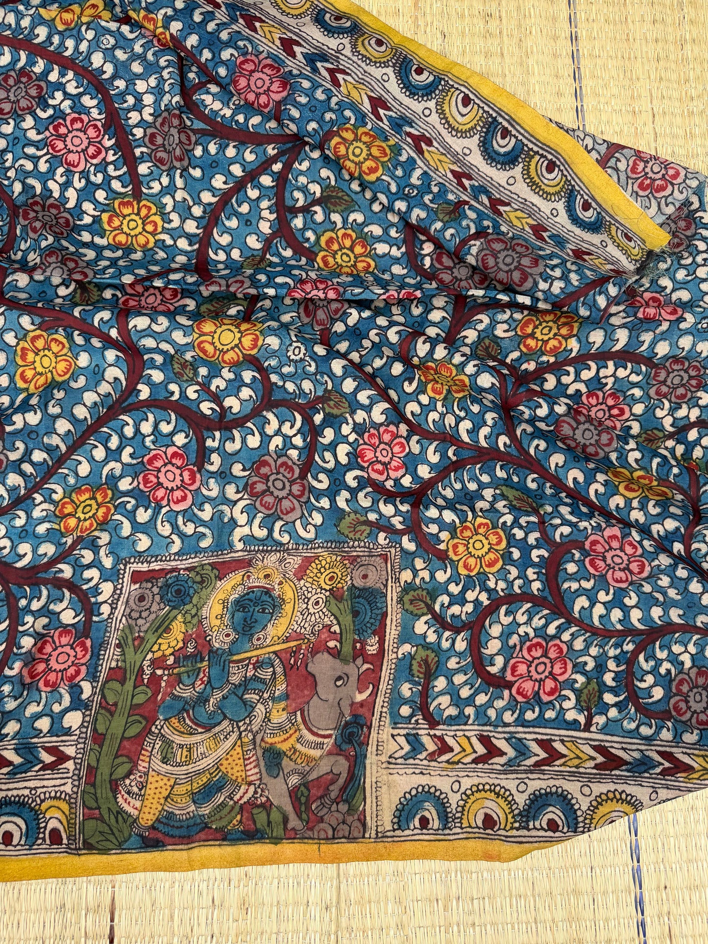Penkalamkari Pure silkcotton blouse materials
