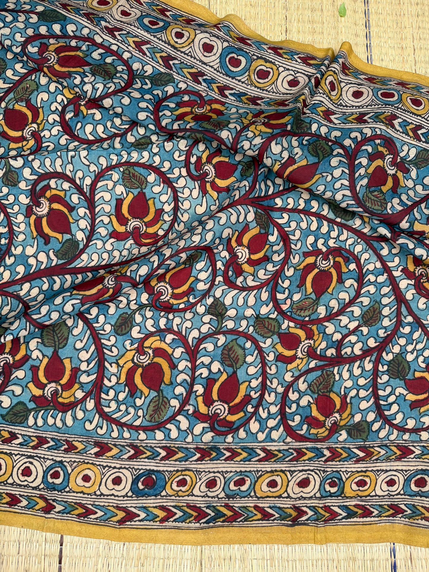 Penkalamkari Pure silkcotton blouse materials