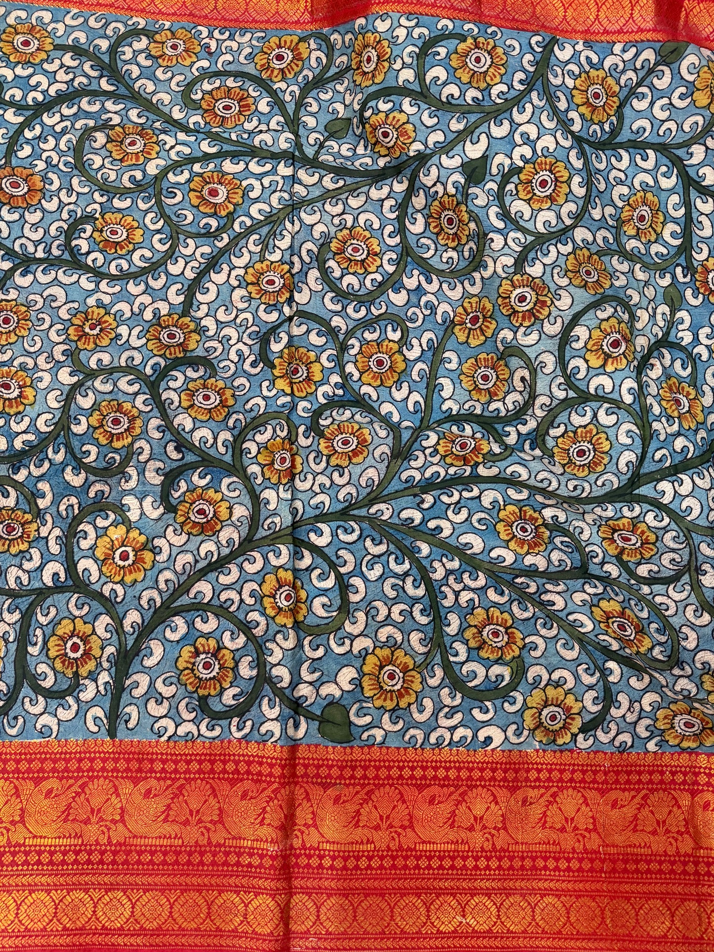 Silkcotton Penkalamkari Saree