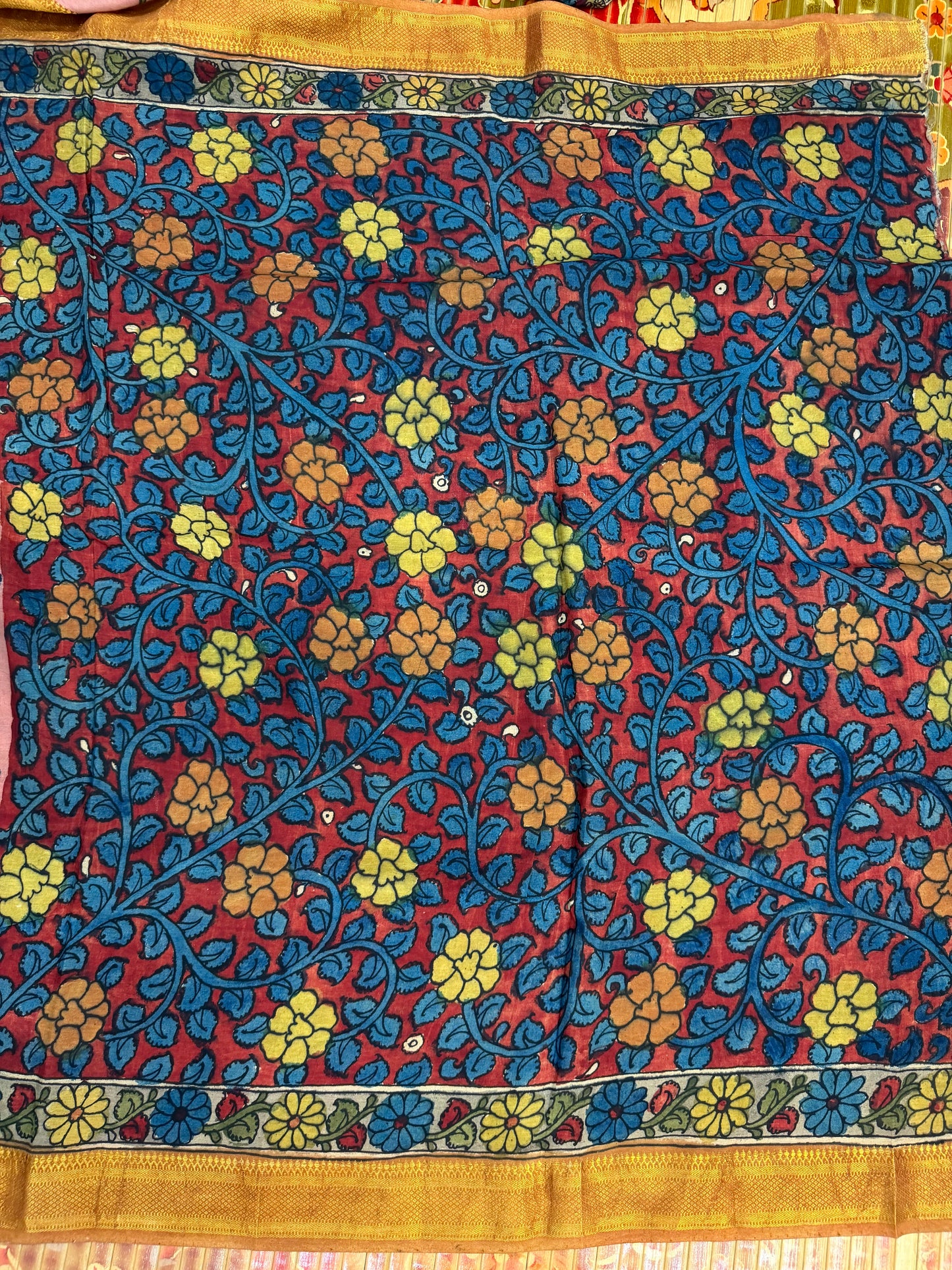 Silkcotton Penkalamkari Saree