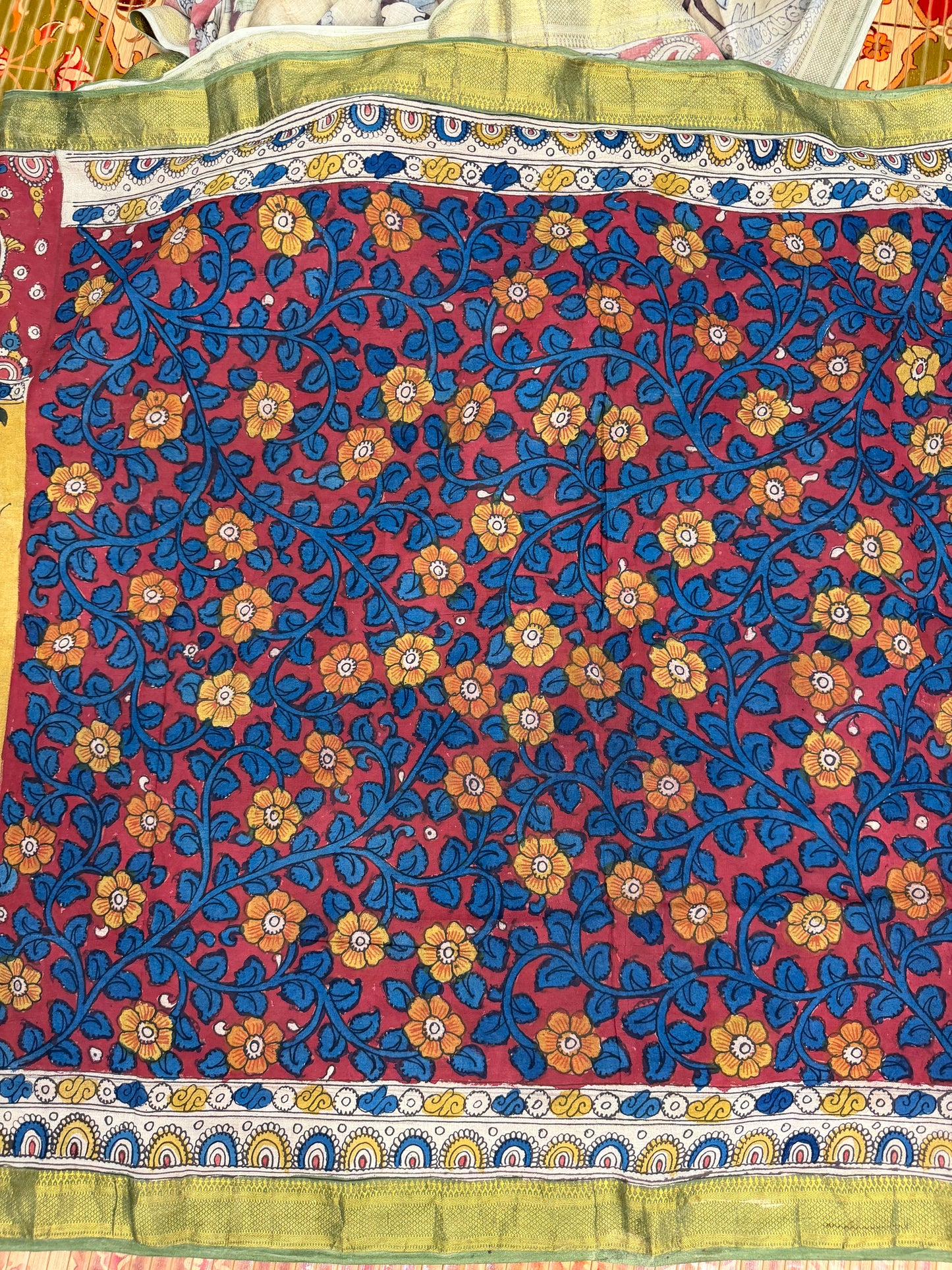 Silkcotton Penkalamkari Saree