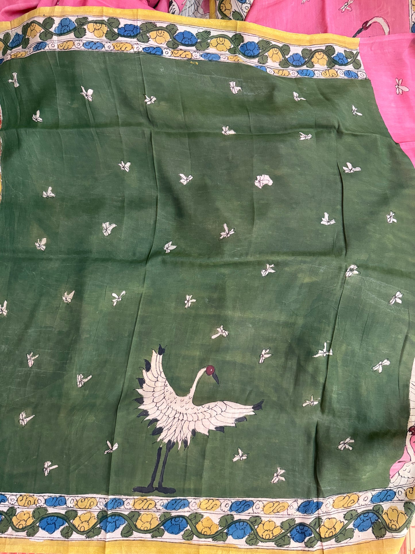 Silkcotton Penkalamkari Saree