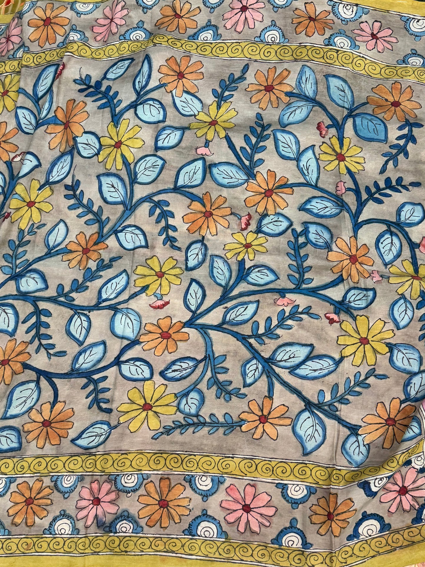 Silkcotton Penkalamkari Saree