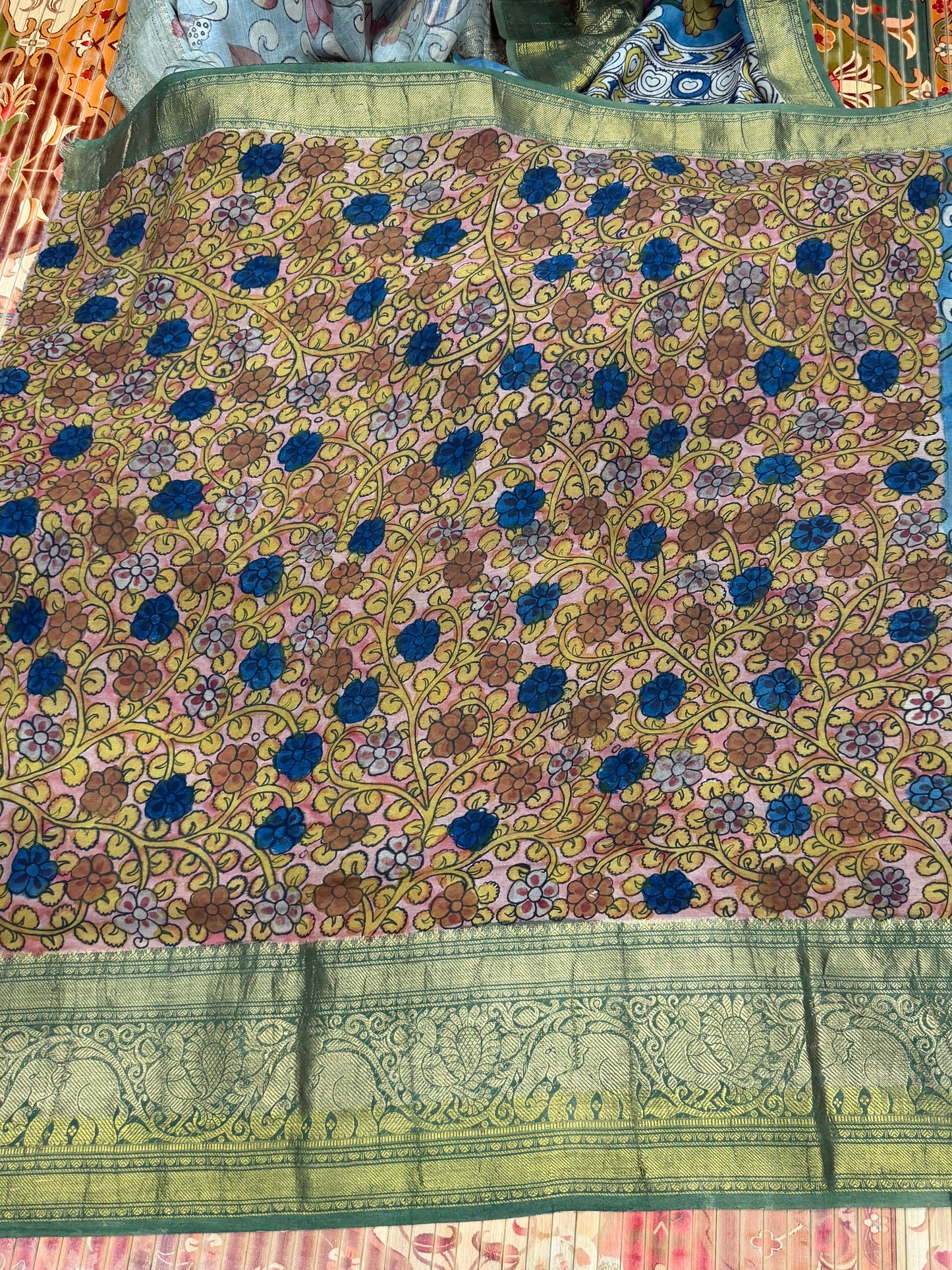 Silkcotton Penkalamkari Saree