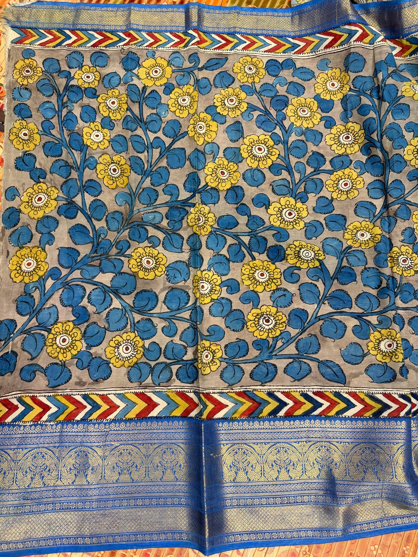 Silkcotton Penkalamkari Saree