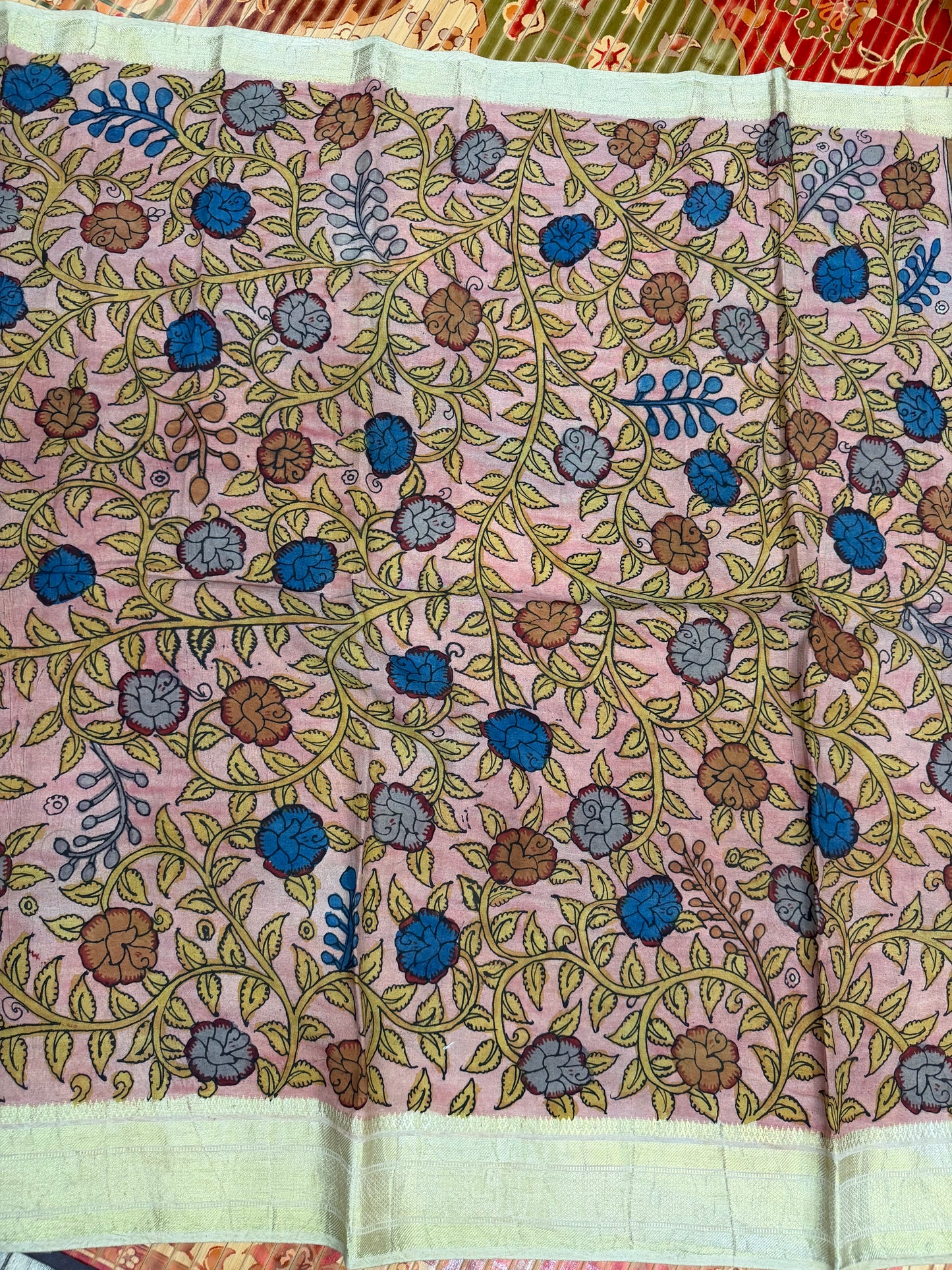 Silkcotton Penkalamkari Saree