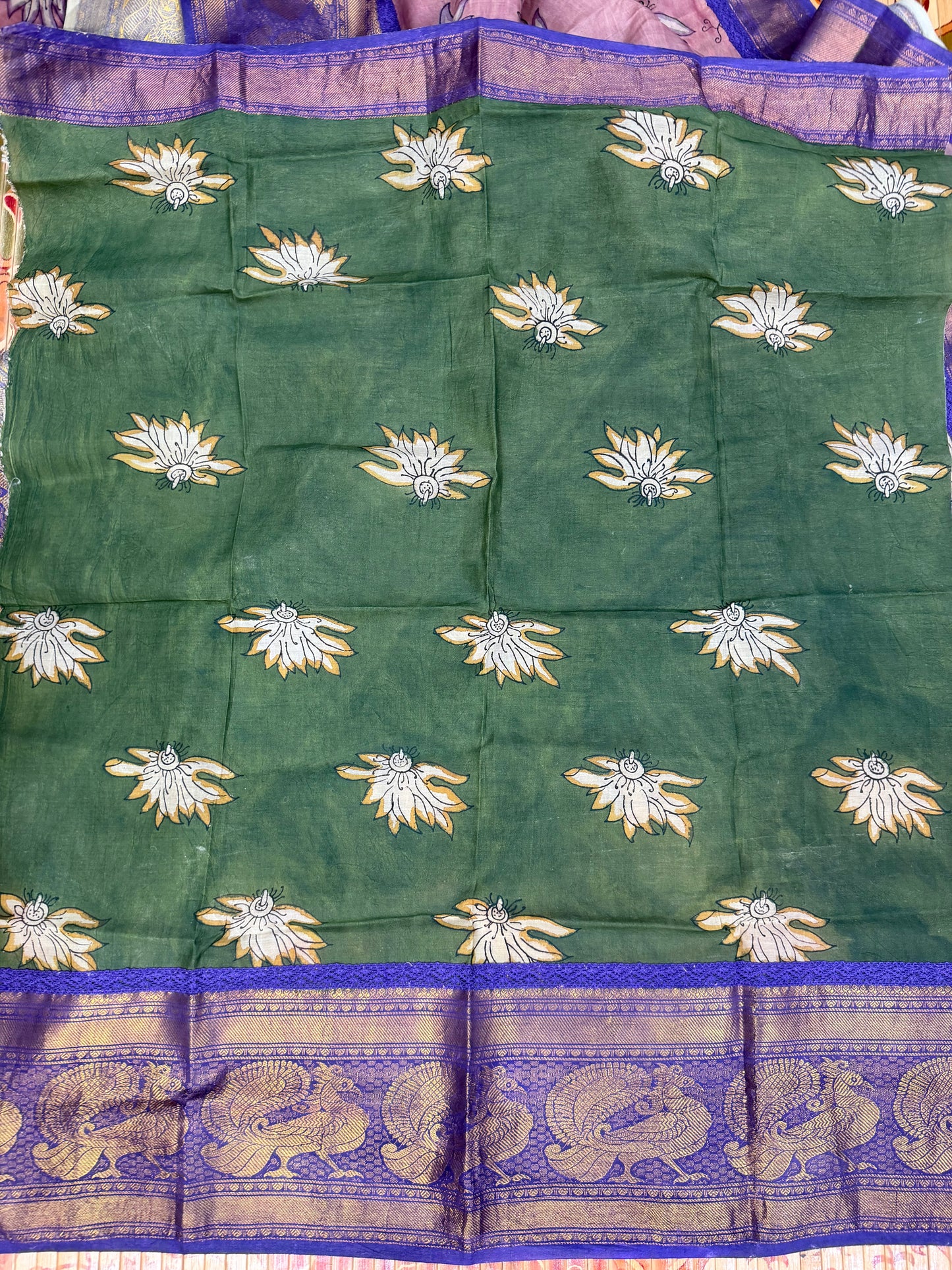 Silkcotton Penkalamkari Saree