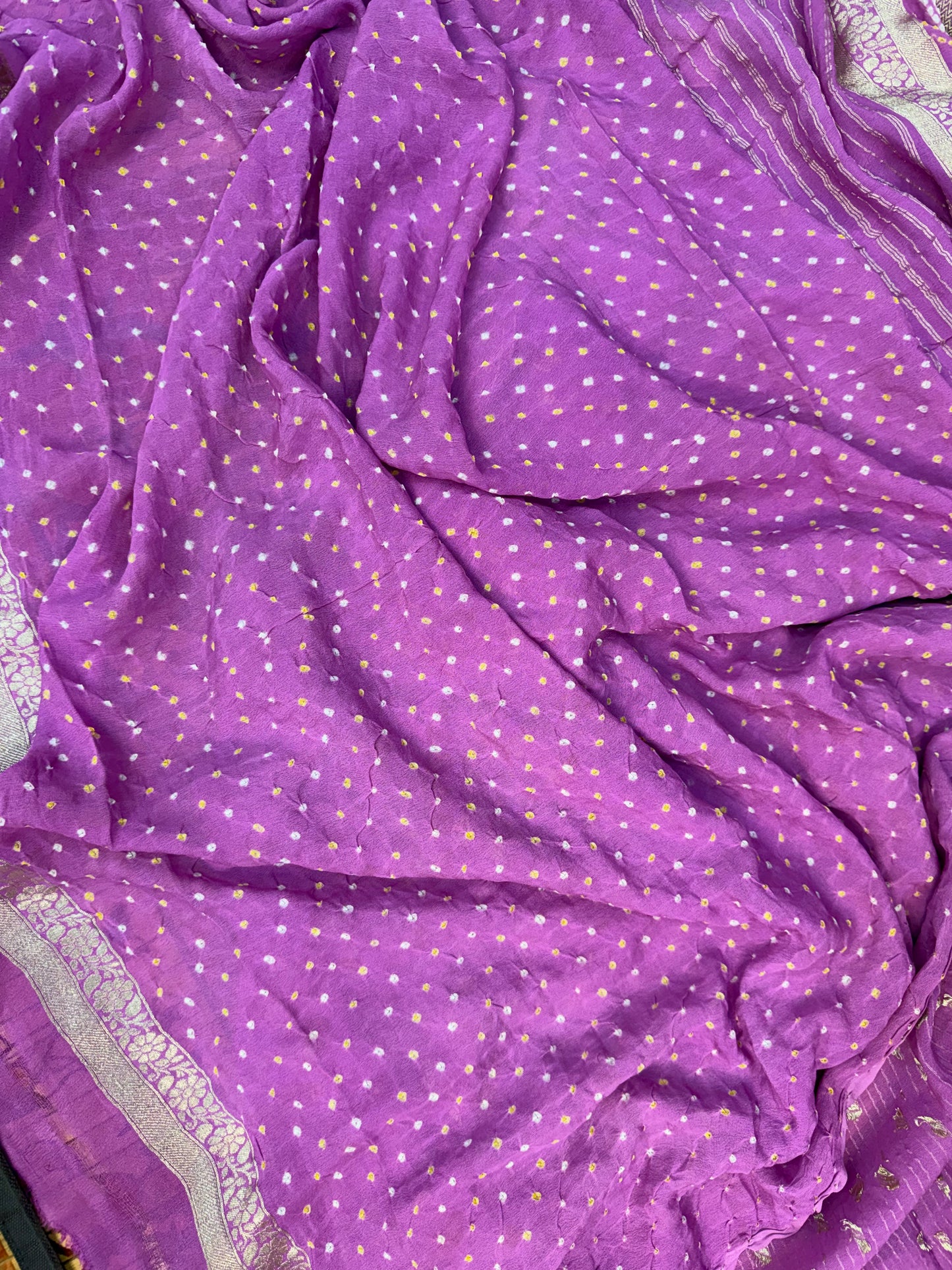 pure silk benaras gerogette saree