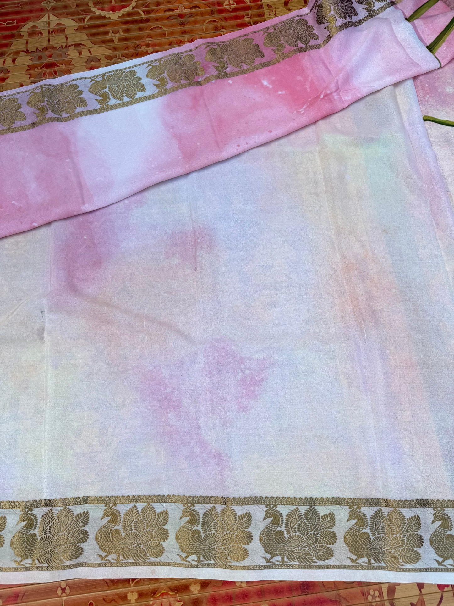 Pure crepe digital print saree