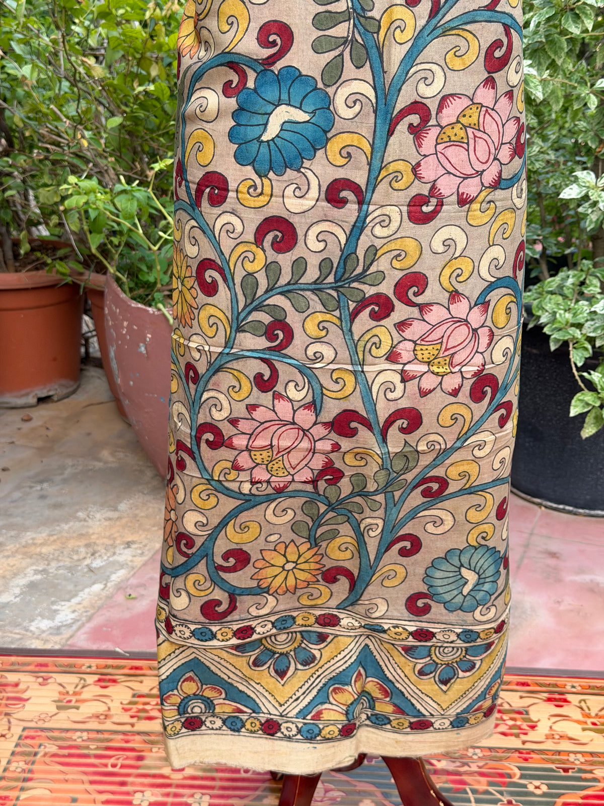 PenKalamkari kurti material