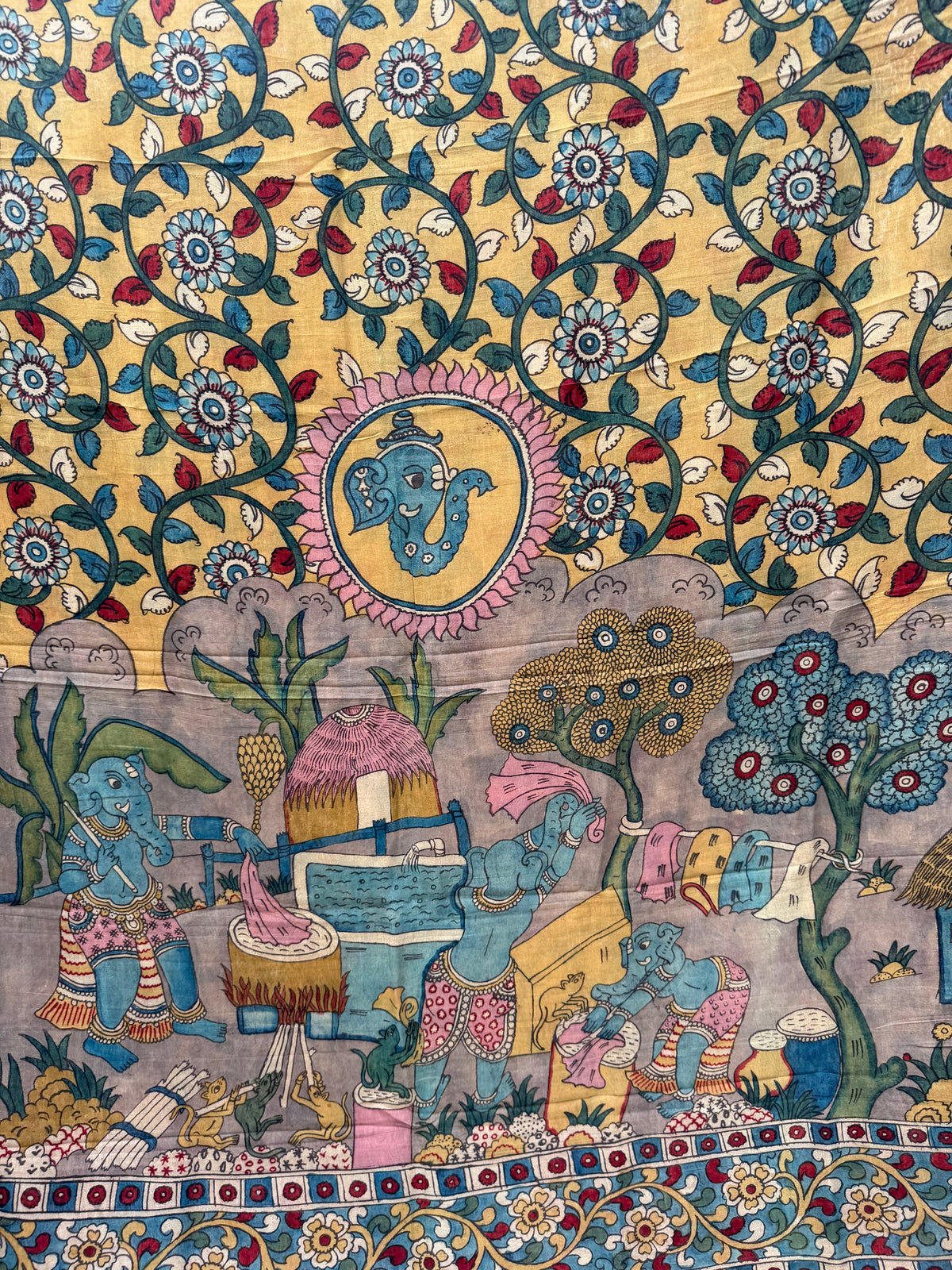 PenKalamkari kurti material