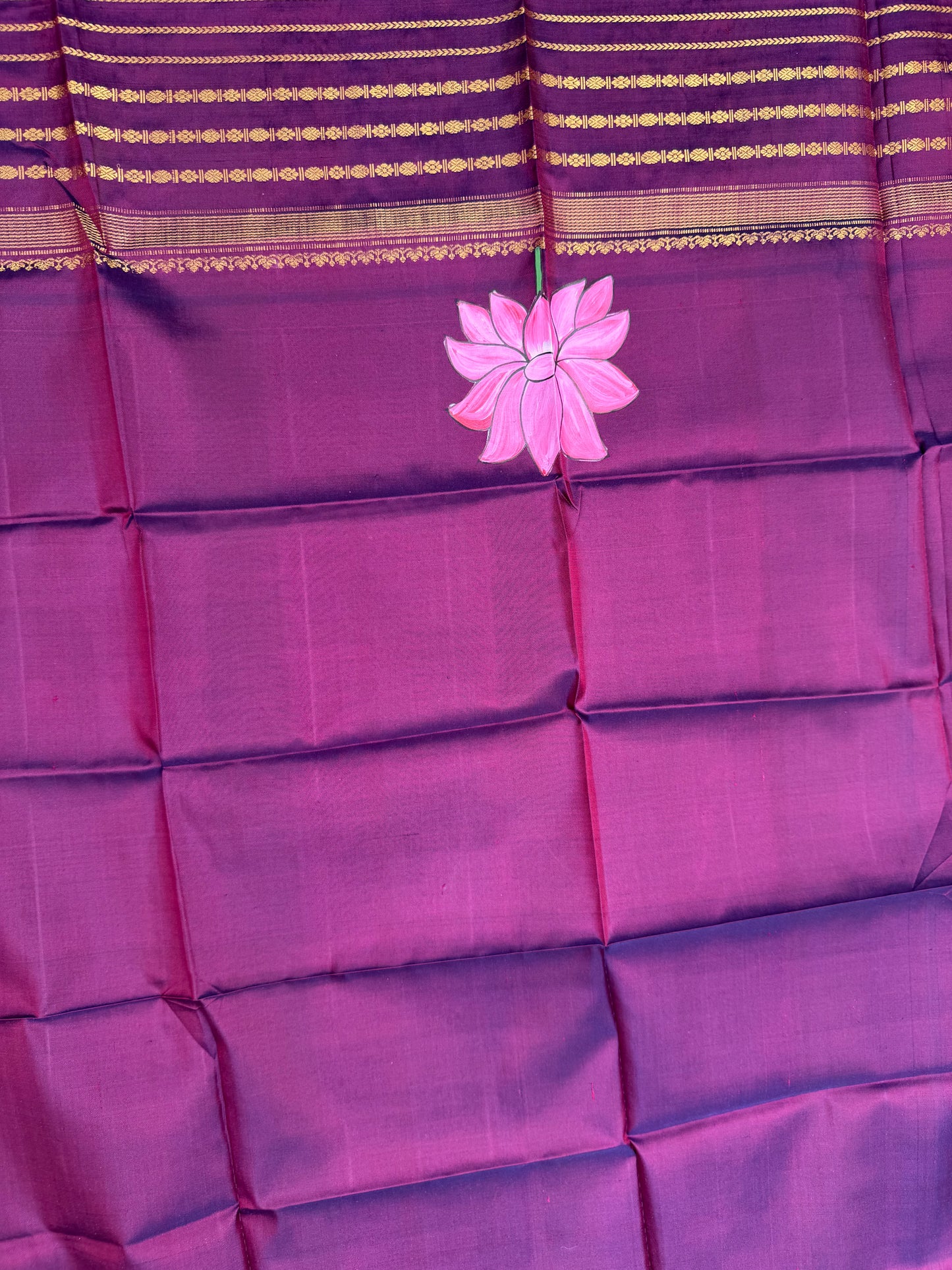 Pure silk kanchipattu pichwai painting