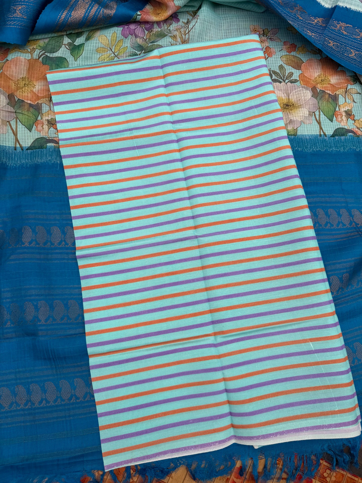 Gadwal cotton with digital print saree