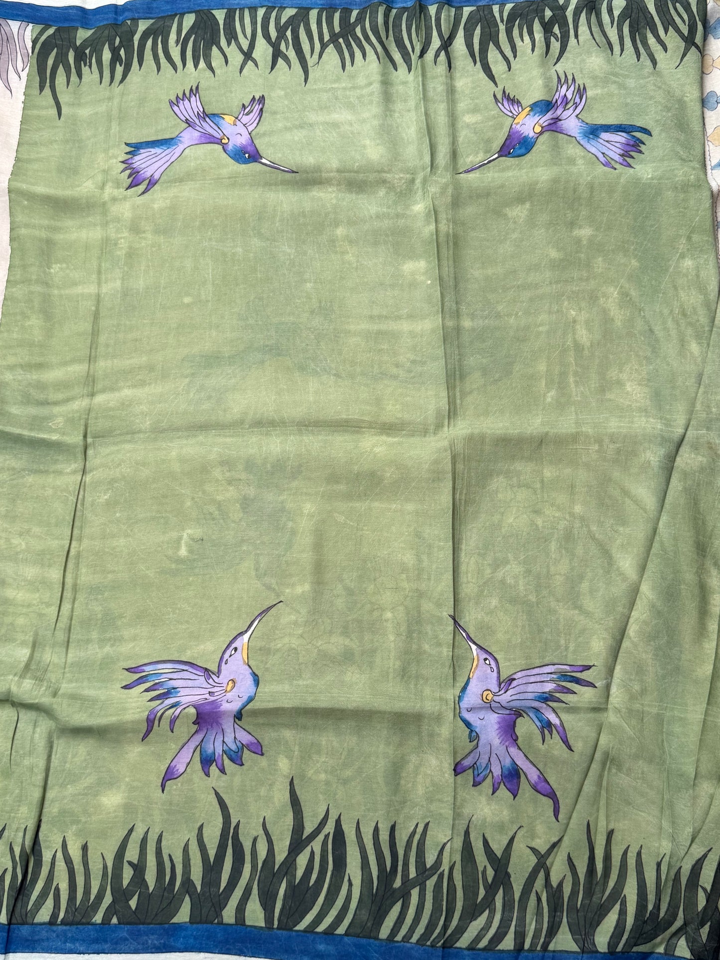 Silkcotton penkalamkari saree