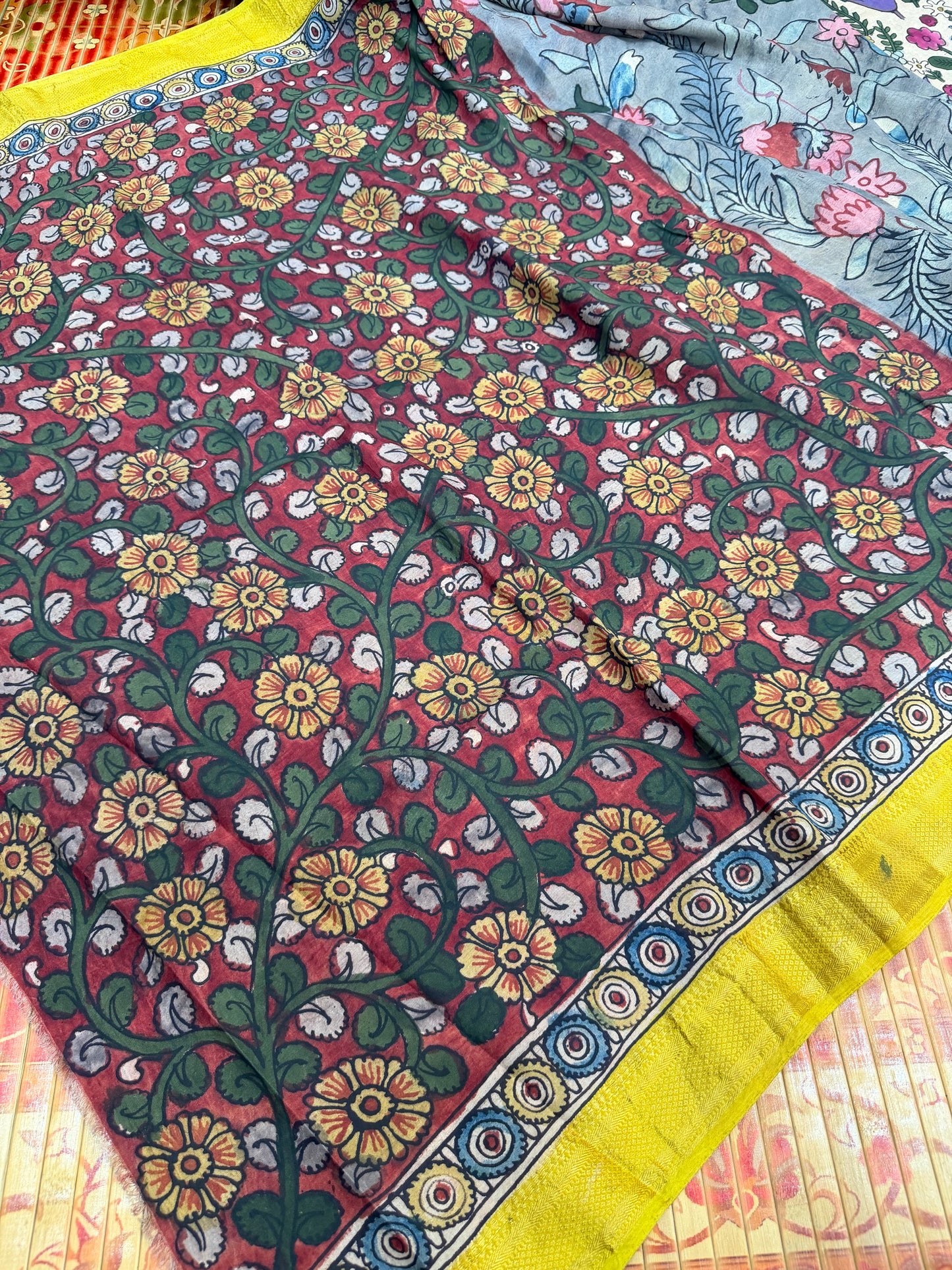 Silkcotton Penkalamkari Saree
