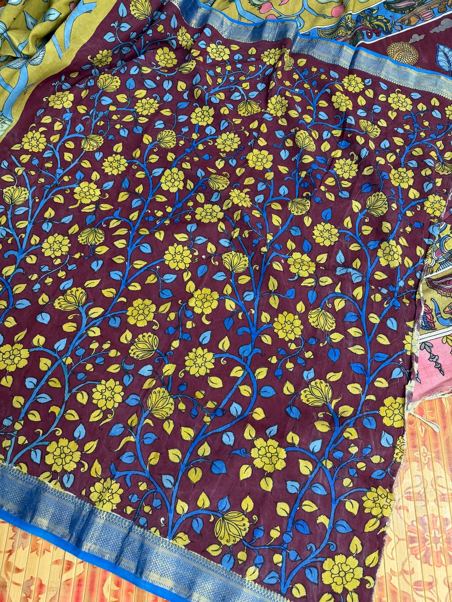 Silkcotton Penkalamkari Saree