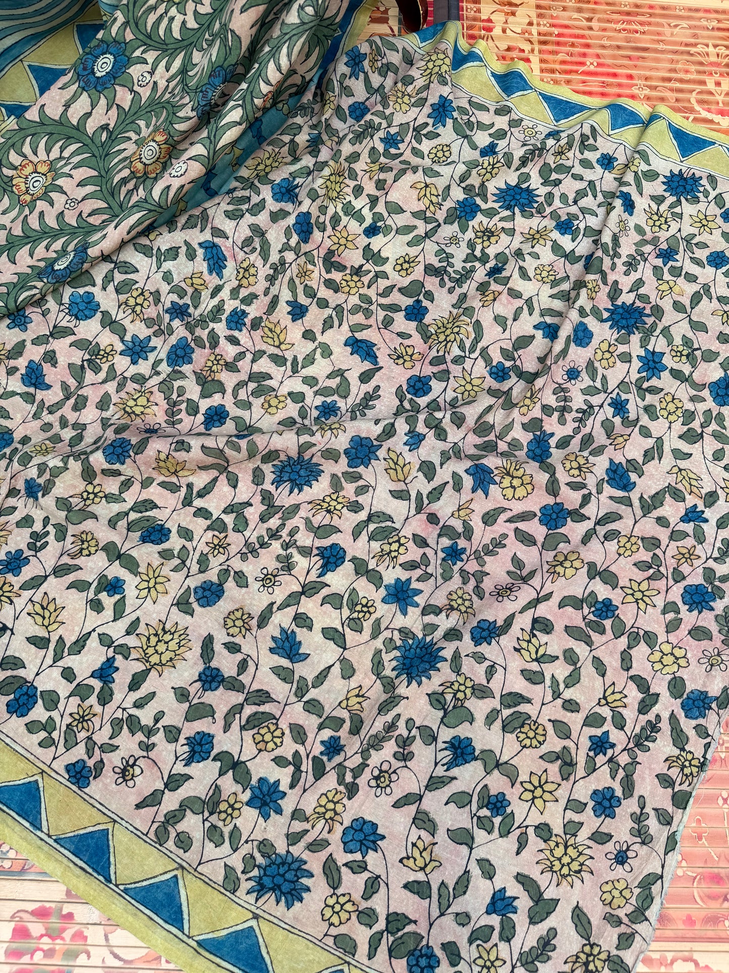 Silkcotton Penkalamkari Saree