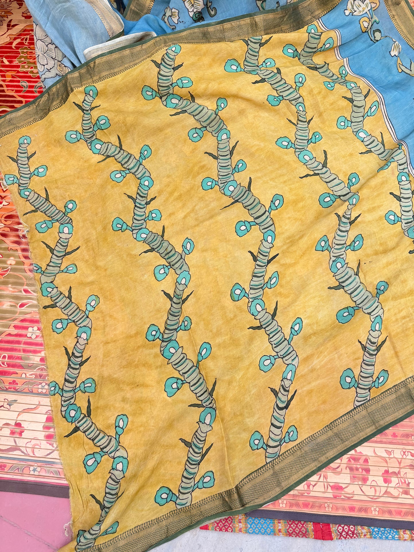 Silkcotton Penkalamkari Saree