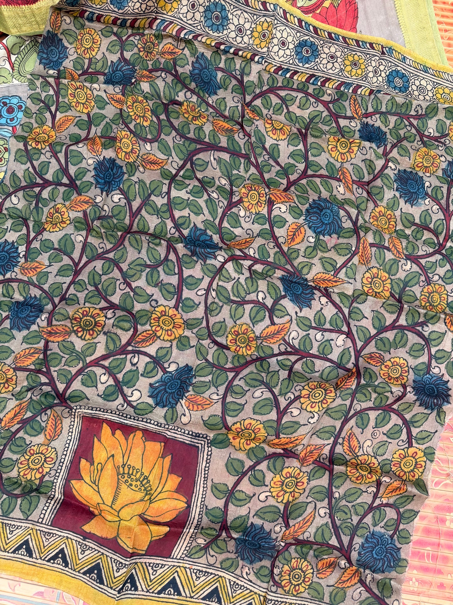 Silkcotton Penkalamkari Saree