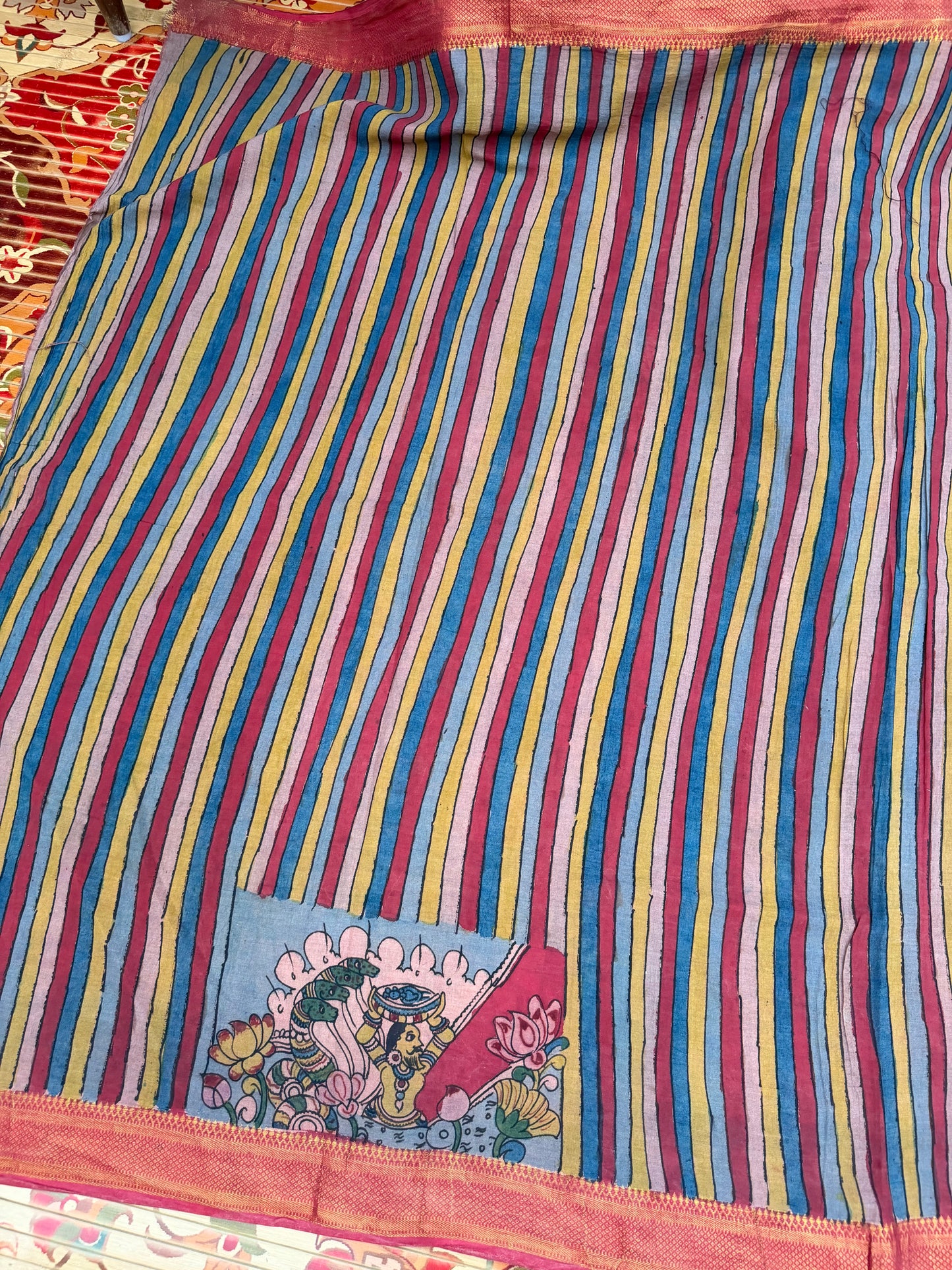 Pure Cotton Penkalamkari saree