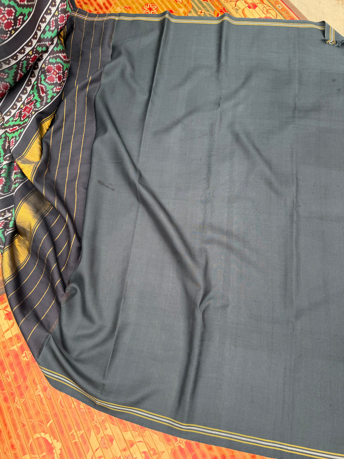 Handwoven Pure Silk Ikkat Patola With Penkalamakri saree