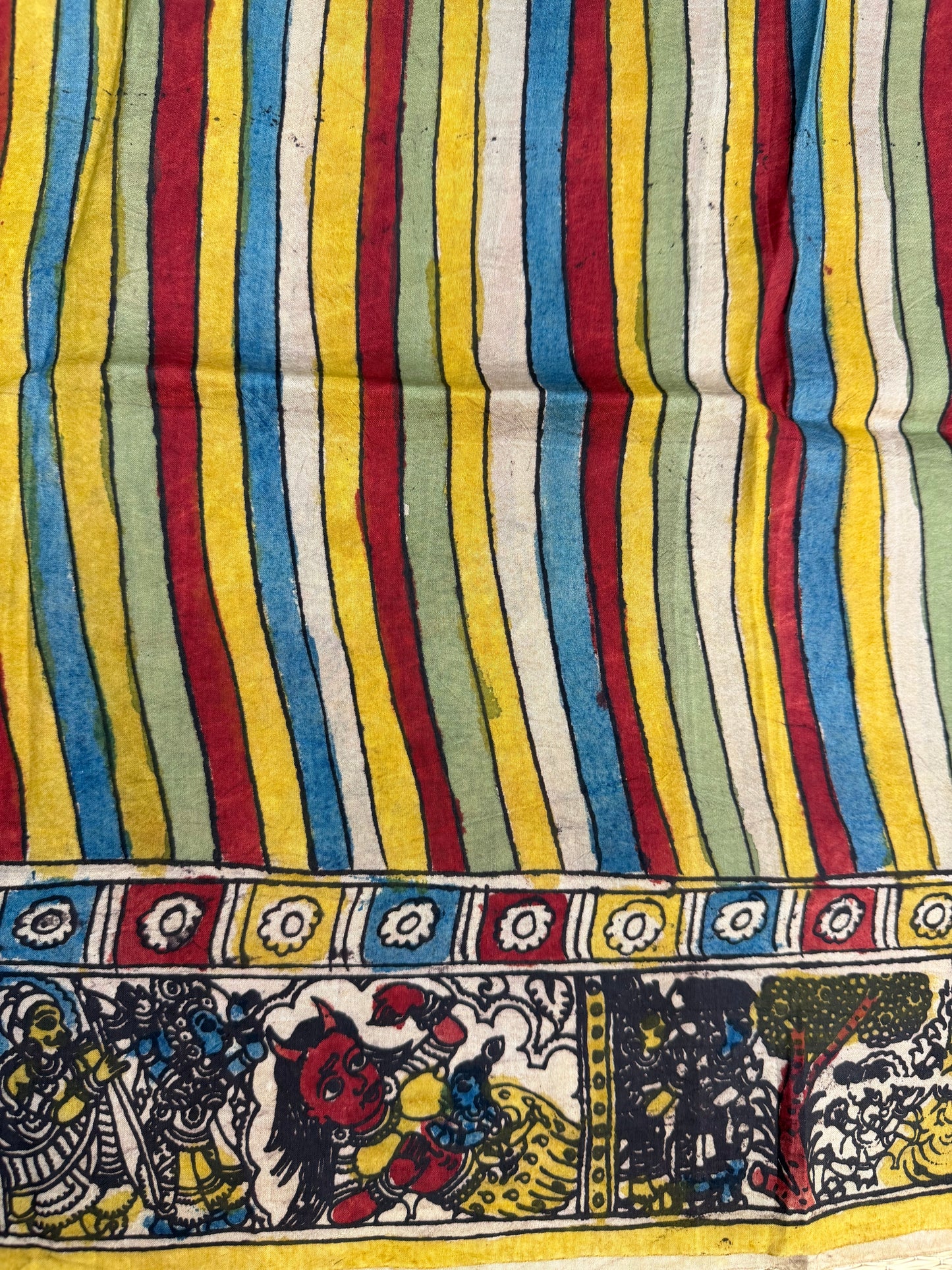 Penkalamkari silkcotton blouse material