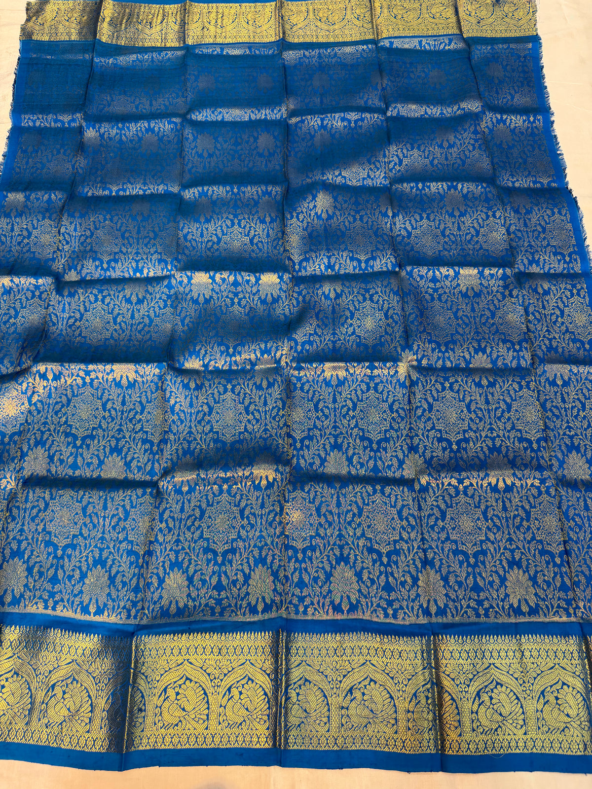 Shibori on pure silk handwoven Kanjeevaram saree