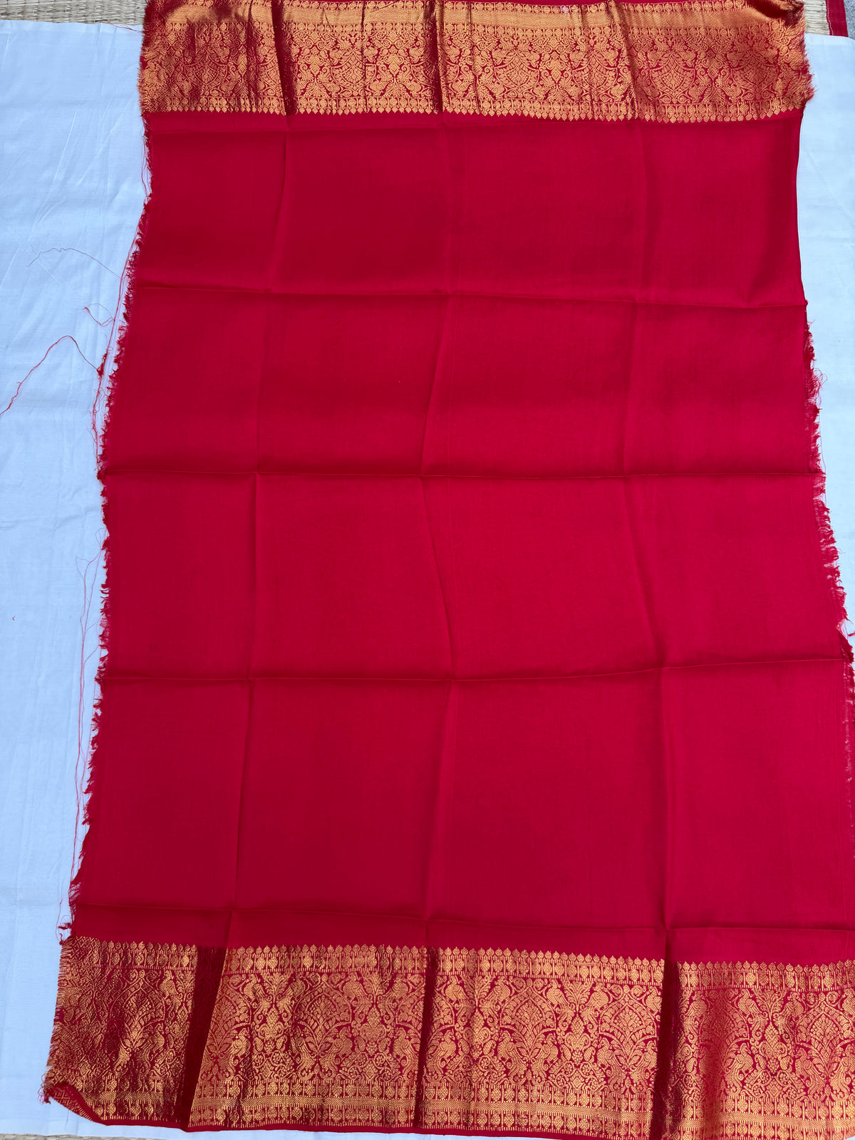 Shibori on pure silk handwoven Kanjeevaram saree