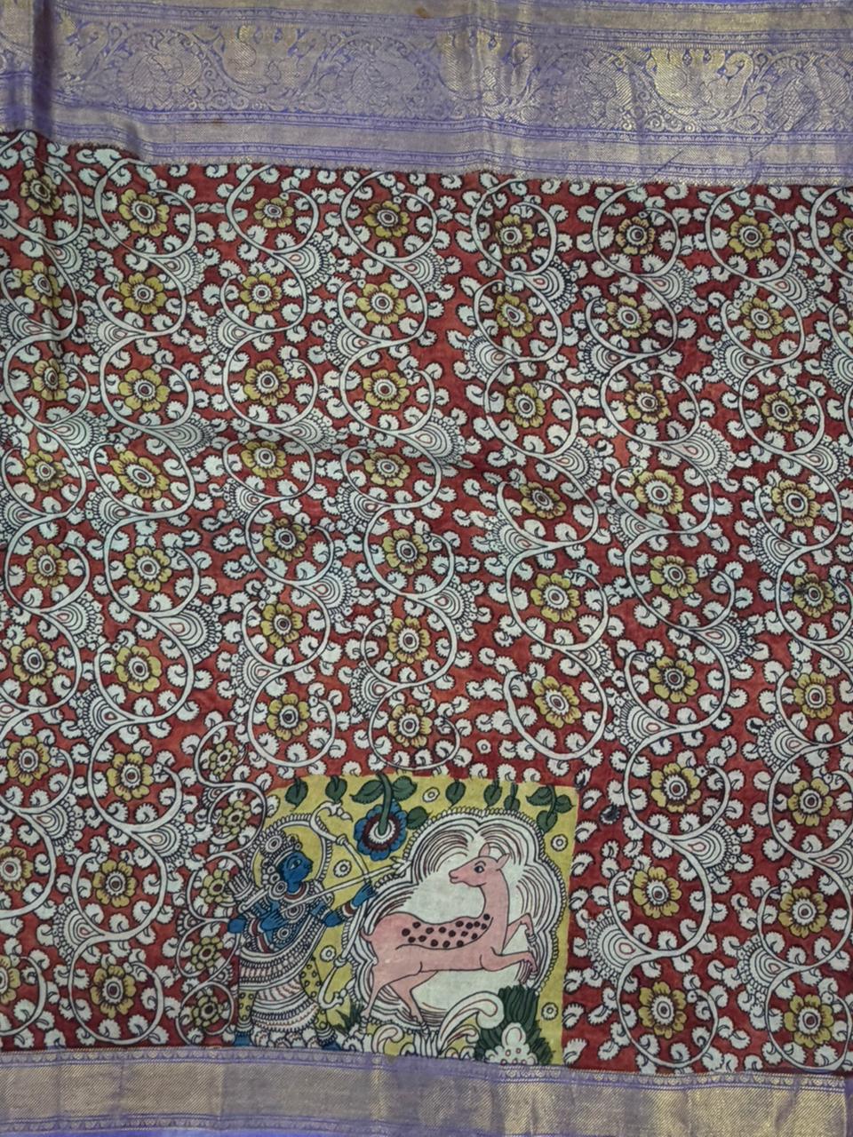 Silkcotton Penkalamkari Saree