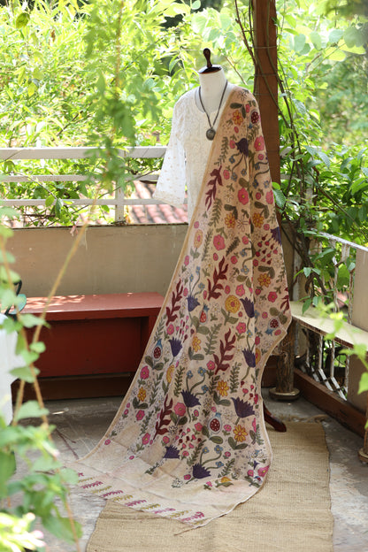 Chikankari X Kalamkari Dupattas