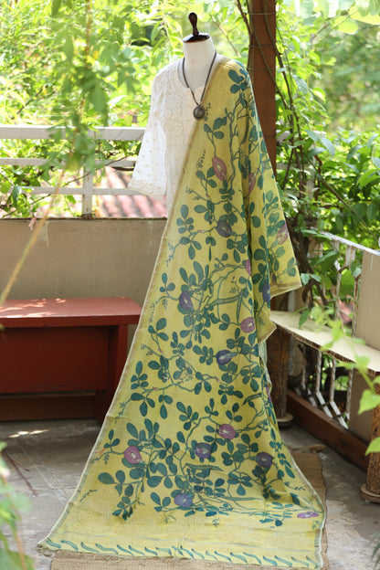 Chikankari X Kalamkari Dupattas