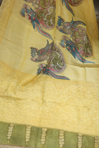 Chikankari X Kalamkari Dupattas