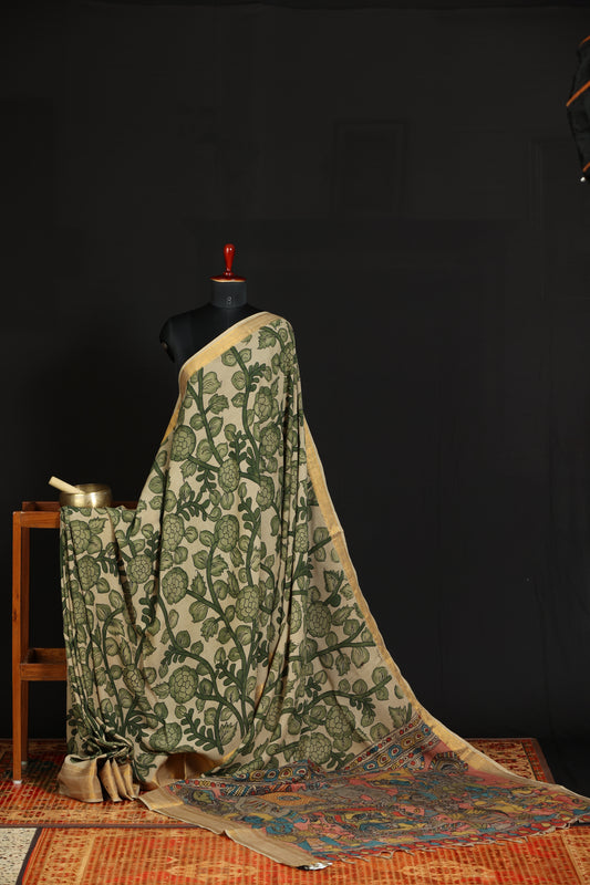 Silkcotton Penkalamkari sarees