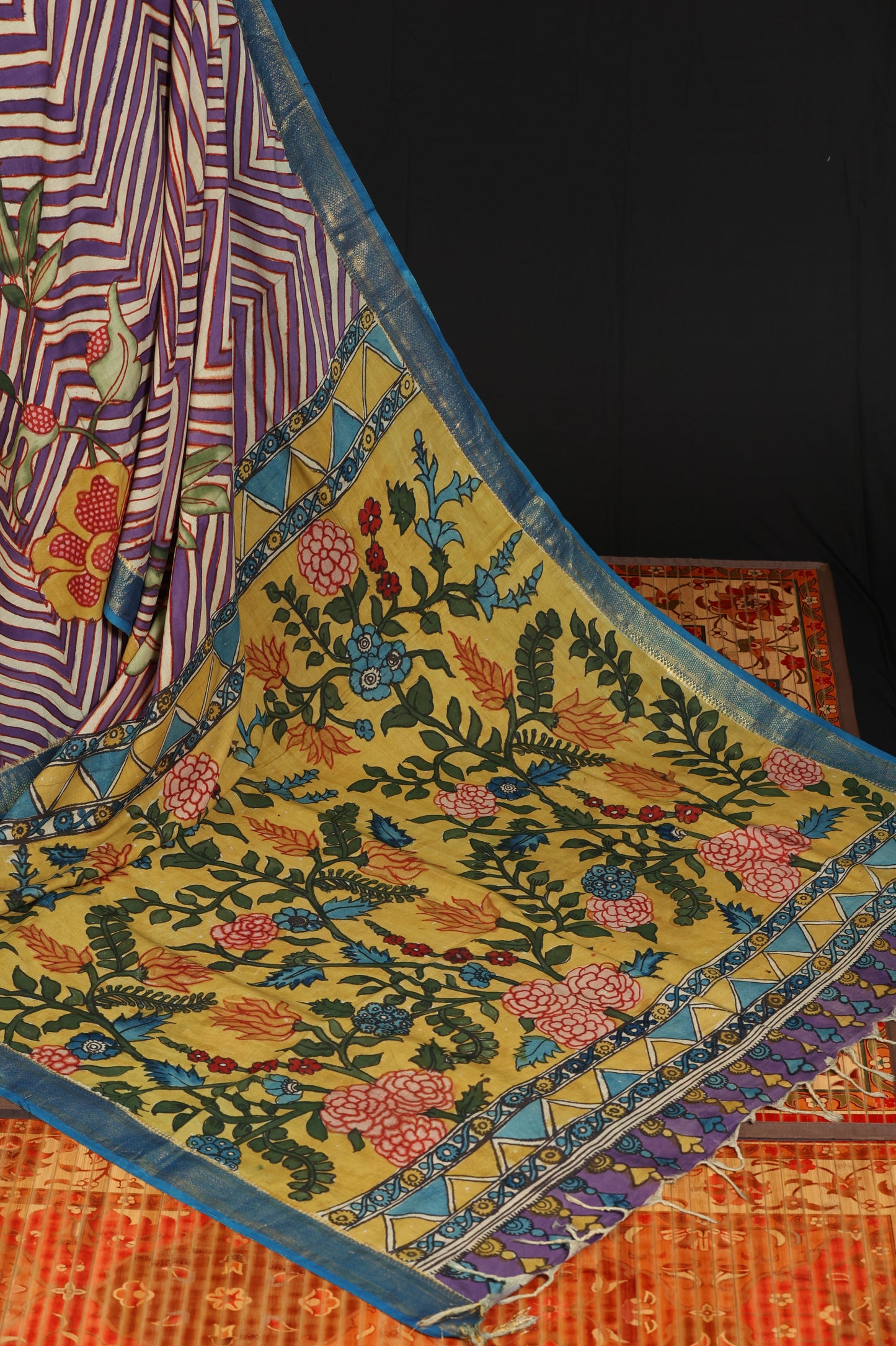 Contemporary Silkcotton Penkalamkari sarees