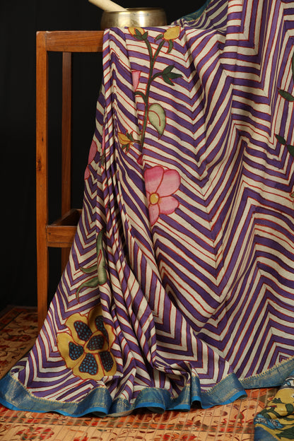Contemporary Silkcotton Penkalamkari sarees