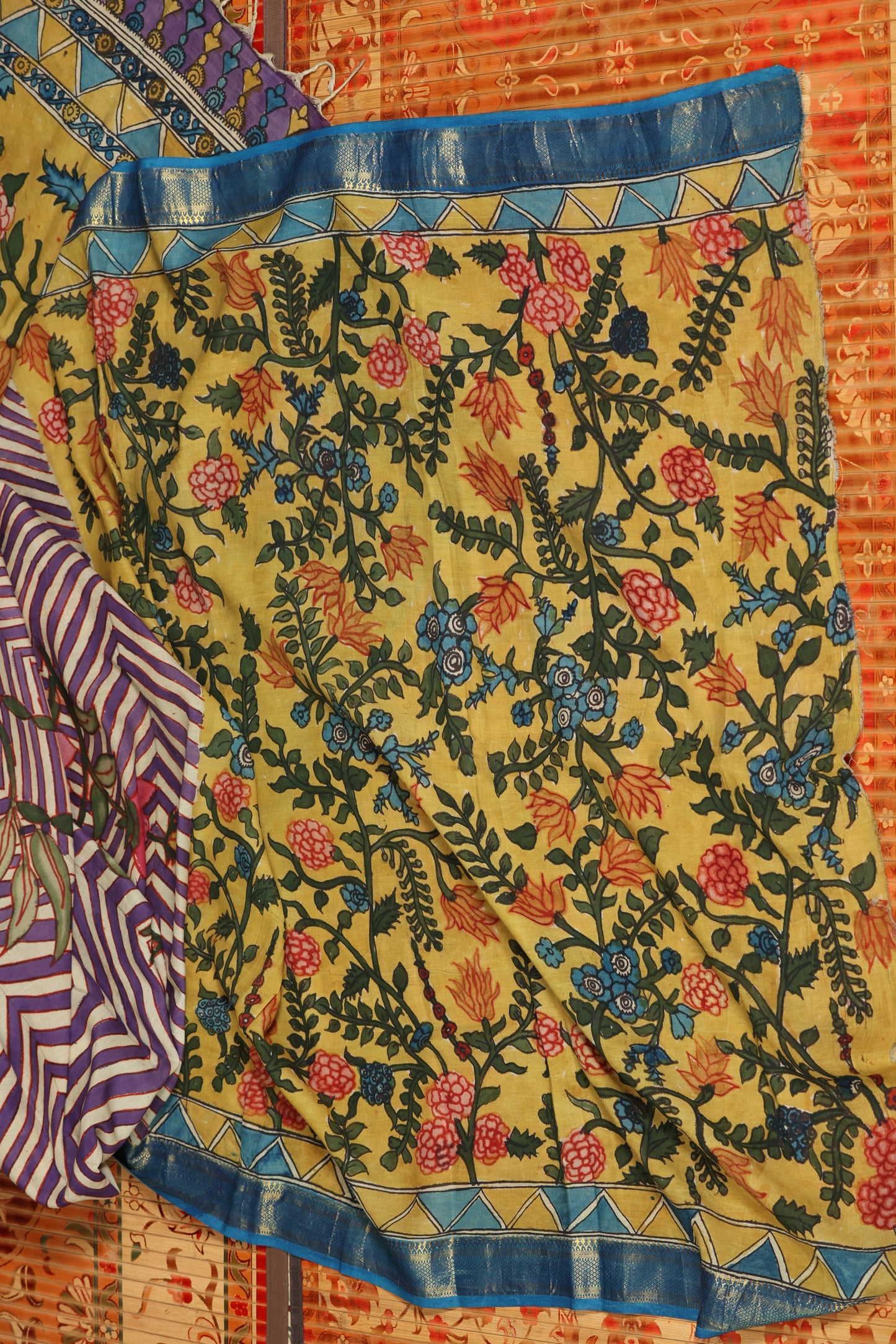 Contemporary Silkcotton Penkalamkari sarees