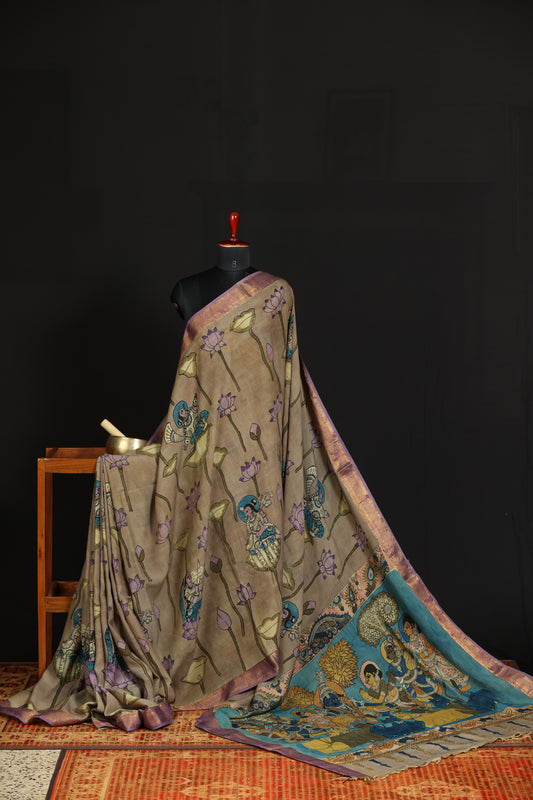 Silkcotton Penkalamkari sarees