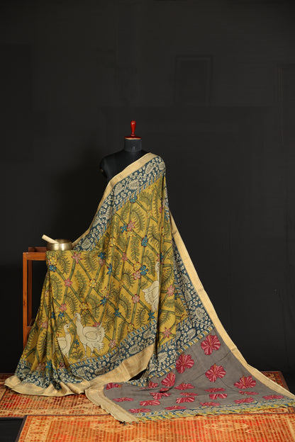 Silkcotton Penkalamkari sarees