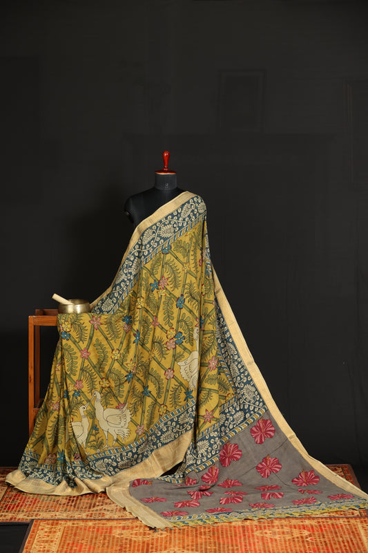 Silkcotton Penkalamkari sarees