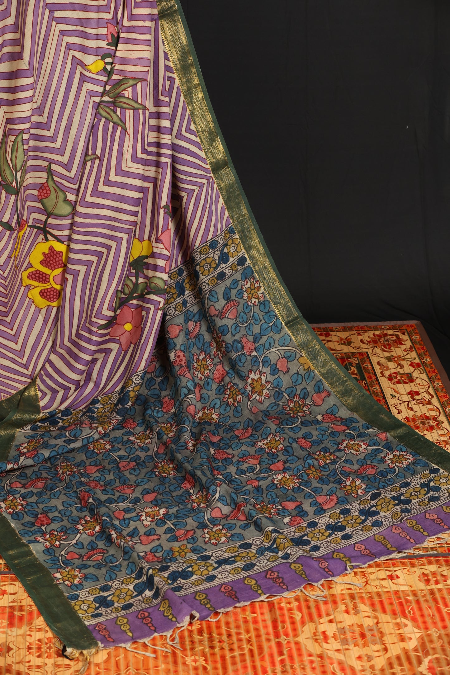 Contemporary Silkcotton Penkalamkari sarees